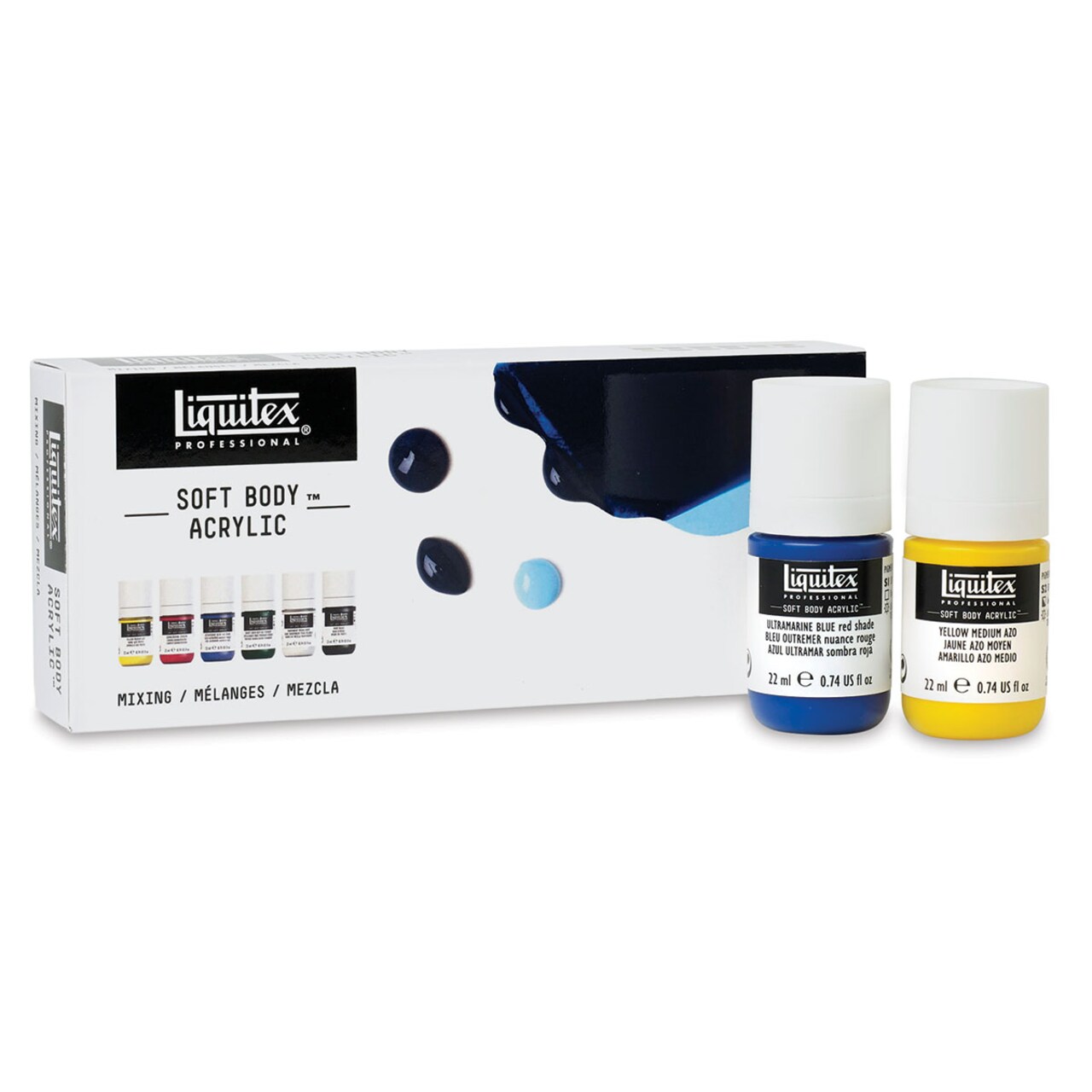 Liquitex Professional Soft Body Acrylics - Set of 6, Mixing Colors, 22 ml